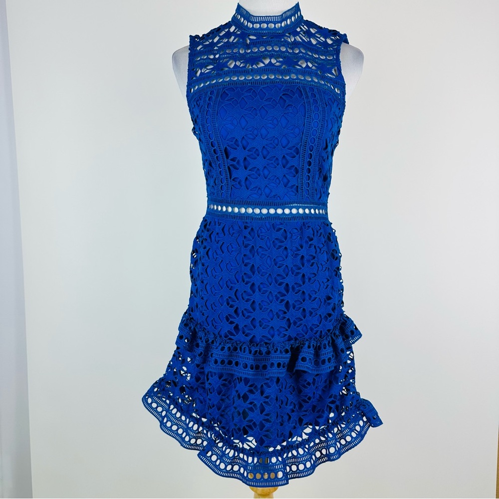 Venus Royal Blue Star Print Dress Size 2